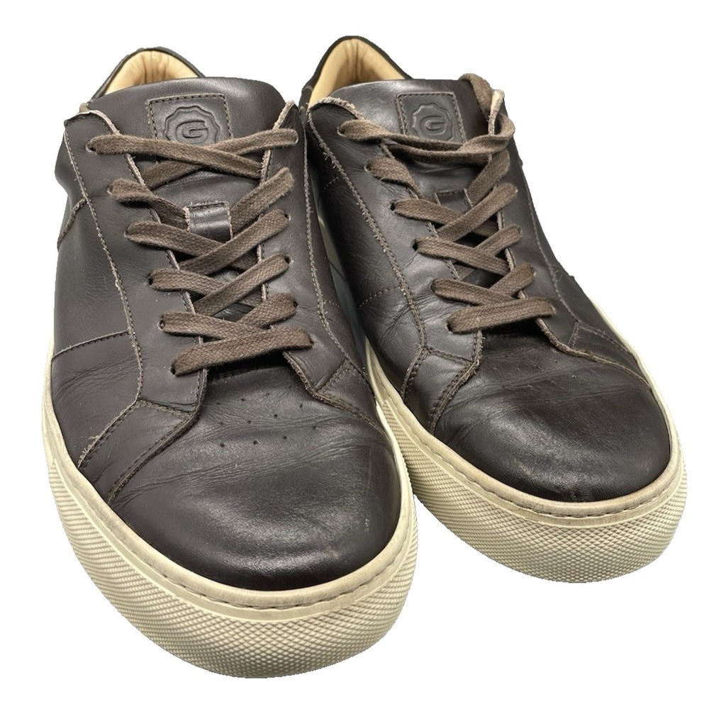 GREATS Brooklyn Sneakers Mens Size 11.5 Chocolate Brown Leather Made in Italy - Picture 1 of 13
